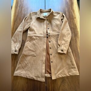 Stylish Tan Kids Trench Coat